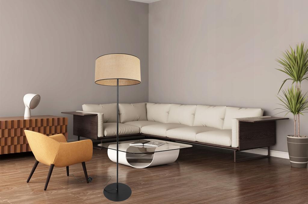 FLOOR LAMP STANDING METAL LAMPSHADE 40CM