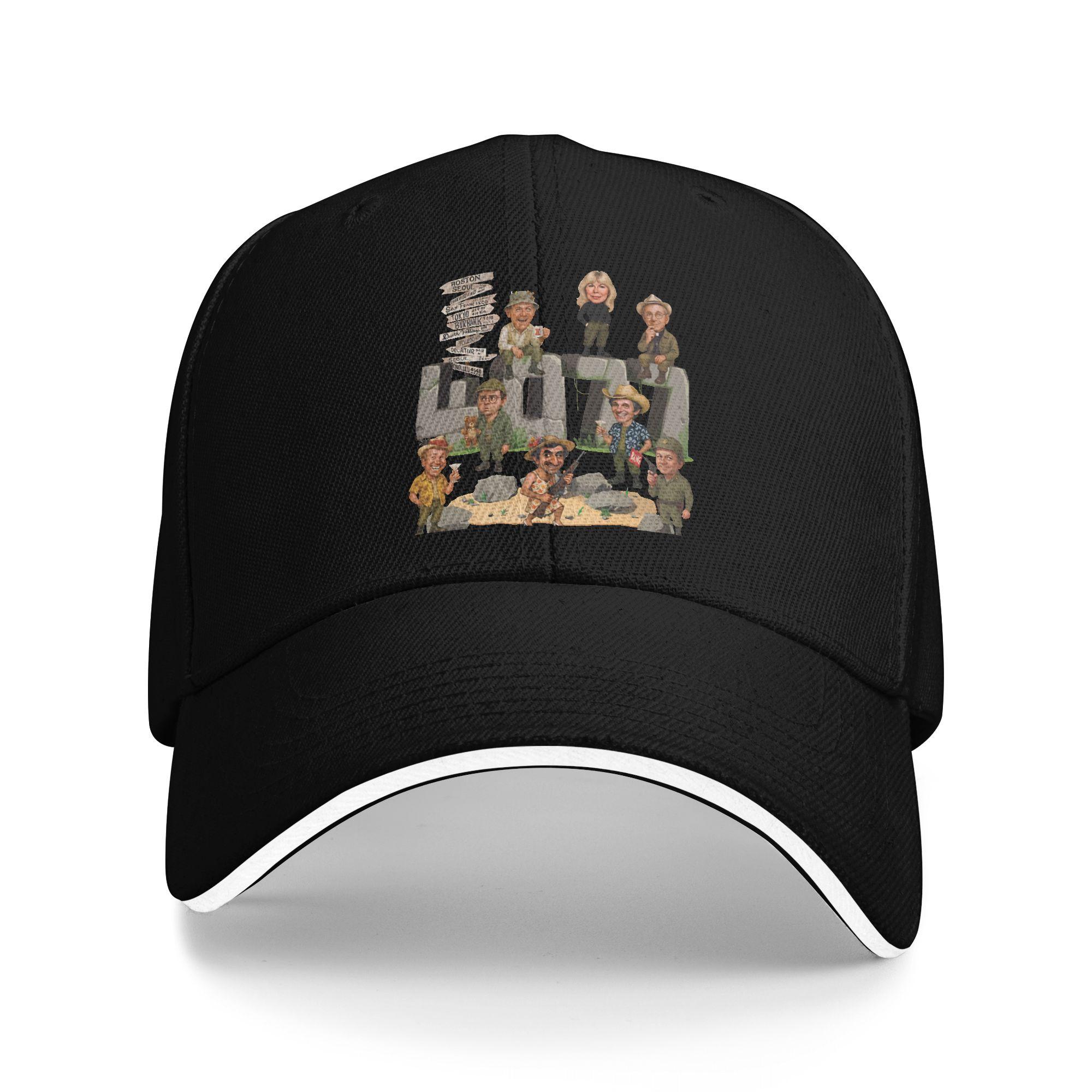 

MASH 4077 Baseball Cap Design Print Trucker Hat Summer Women Men Kpop Rock Baseball Caps One Size