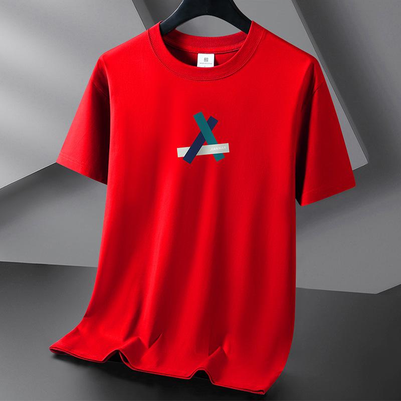 Summer Fashion 10 Colors Pure Cotton Men T-shirt Round Neck Short Sleeve Loose Mans Tee Shirt Large Size S-6XL