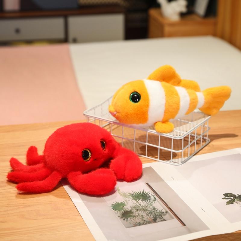 Super Soft Marine Animal Plush Dolls - Shark Crab Fish Octopus Whale & Tortoise - Simulation Cartoon Toys for Birthday & Christm