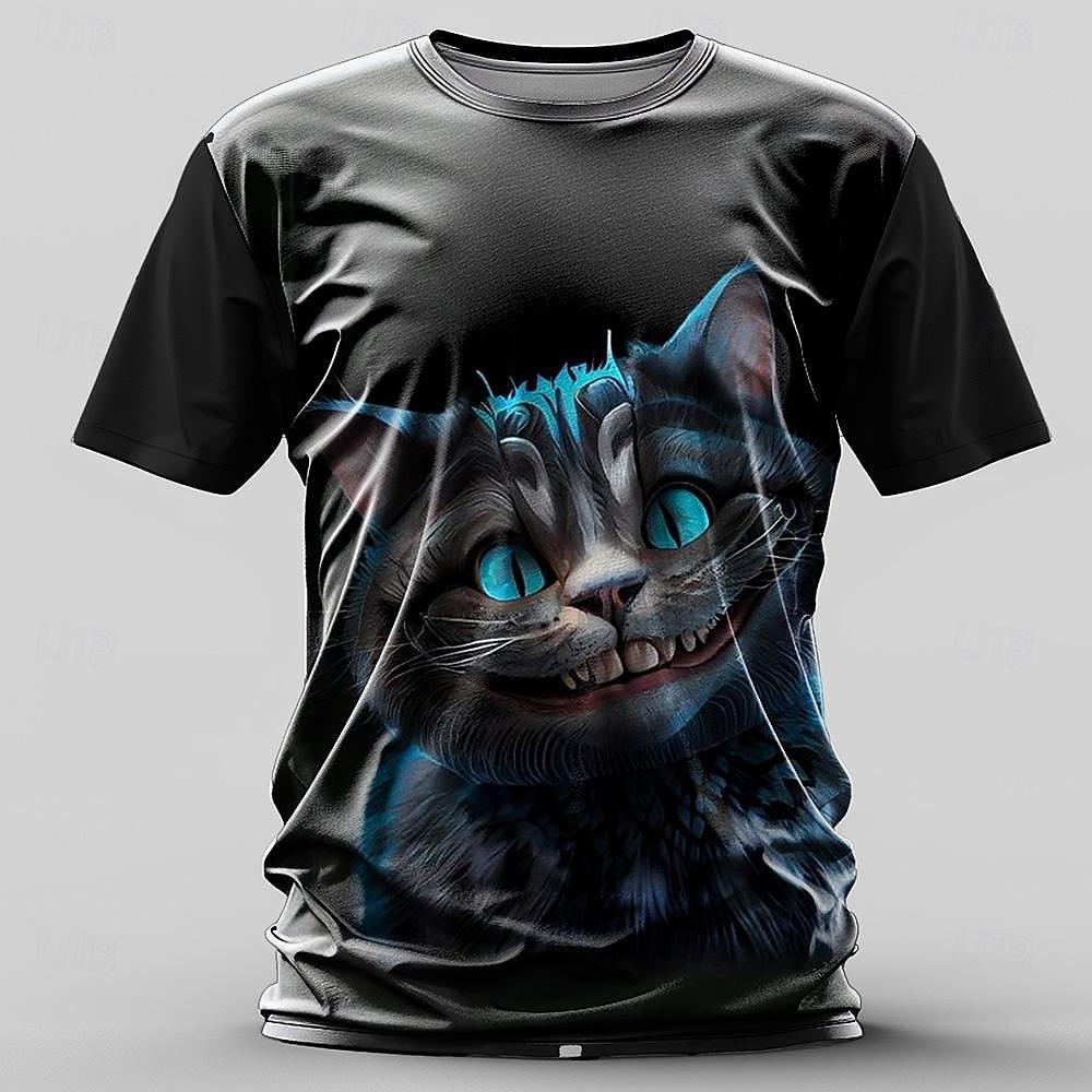 Men's Graphic Animal T Shirt Retro Shirts Short Sleeve T shirt 3D Print Crew Neck Shirt Vintage Fashion Designer Outdoor Daily