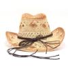 Wide Brim Beach Sun Hat with Vintage Decorative Bands Western Cowgirl Hat Cowboy Hat  for Holiday