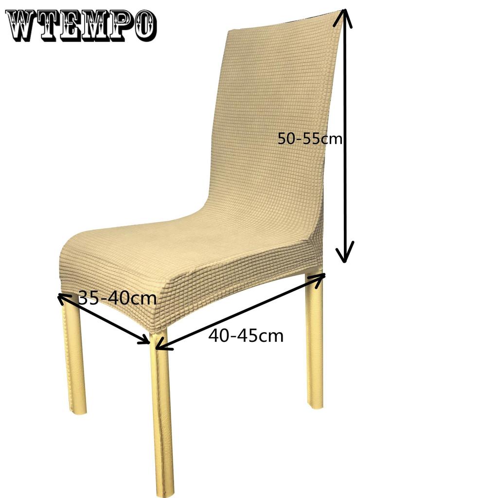 WTEMPO Dickes Stuhlhussen-Kissen-Set Esszimmerstuhlhussen Universelle Hockerhussen Sitzbezug Stretch Hotel Esszimmertisch Stuhlhussen
