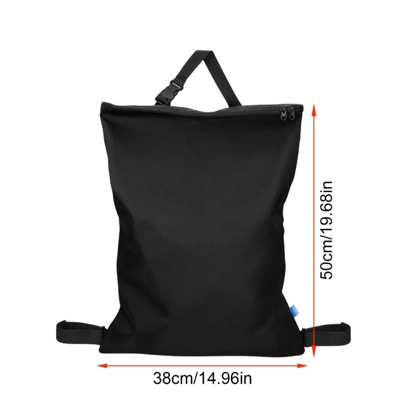 Large Capacity Golf Push Cart Storage Bag 3 Wheel Push Pull Cart Backside Extension Storage Bag with Zipper Closure