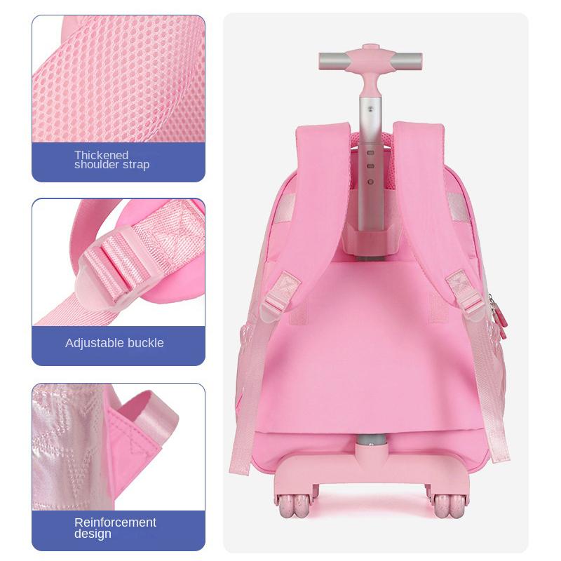 3pcs/Set Children Rolling Luggage Backpack For Teenagers Girls Travel Trolley School Bags With Wheels Students Wheeled Backpack