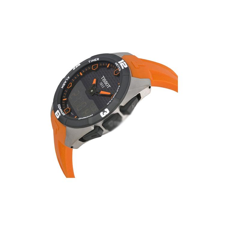 Tissot Quartz Movement 100m Water Resistance Men's Watches Watch Blue Dial Titanium Watch Case Rubber Strap T091.420.47.051.01