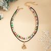 Christmas Beaded Necklace Trendy Pendant Clavicle Chain Trendy Neck Jewelry Gift for Holiday Party Occasion & Daily Wear