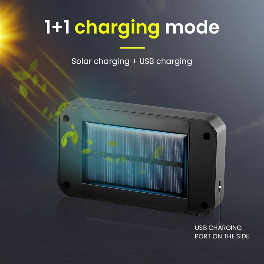 Wireless Car TPMS Tire Pressure Monitoring System Solar + USB Charging OBD2 Plug
