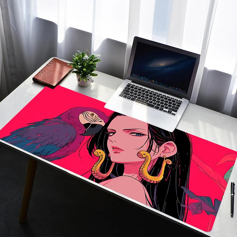 Mouse Pad Laptop Rubber Extended Desktop Mat One Piece Boa Hancock Computer Gamer HD Mousepad PC Gaming Accessories Keyboard Pad