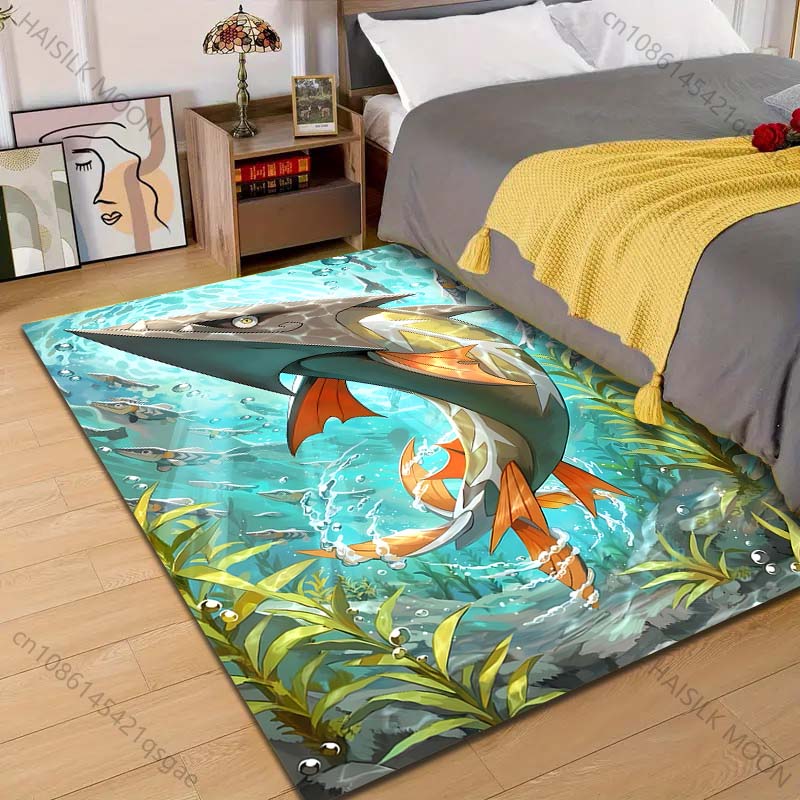 

Multiple sizes Giant fish swimming underwater Carpet for Living Room Bedroom Sofa Home Decor Rus Non-slip Floor Mat Luxury Gift 40cm x 60cm