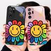 Cartoon-Blumen Lila Für Samsung A 01 02 03 Core 04 05 06 10 12 13 A14 5G 15 16 M 02 12 Note 8 9 10 20 Glas Ultra Handyhülle