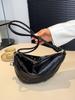 Borsa a Spalla Singola a Tracolla Croissant d'Argento 2025 - Versatile, Grande Capacità, Design a Raviolo