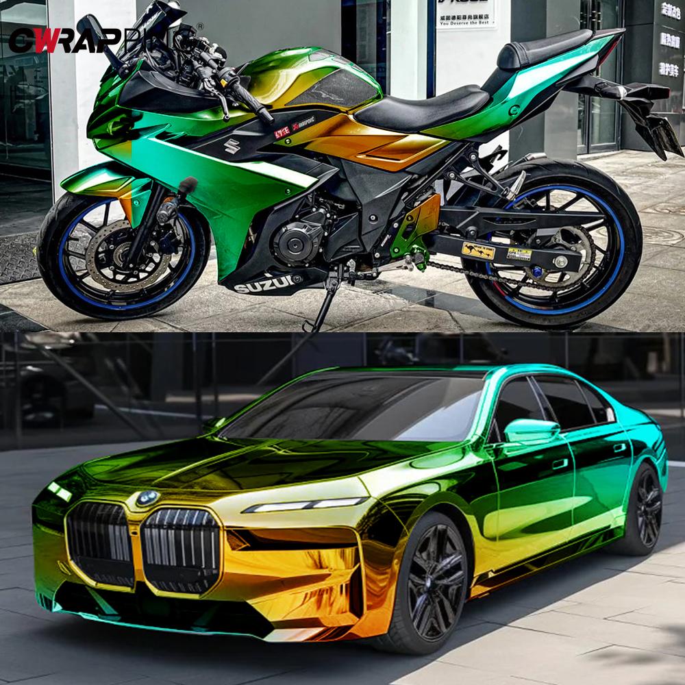 Car Stickers Vinyl Wrap PVC Self-Adhesive Stickers Laser Plated Rainbow Film Waterproof Scratch Resistant Auto Accessories
