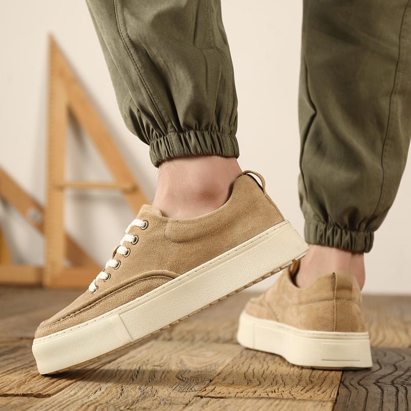 Fashion Leather Fashion Men's Walking Shoes Lace-Up Men Casual Shoes New Business Flats Stylish Male Skate Footwear Outdoor Men Shoe