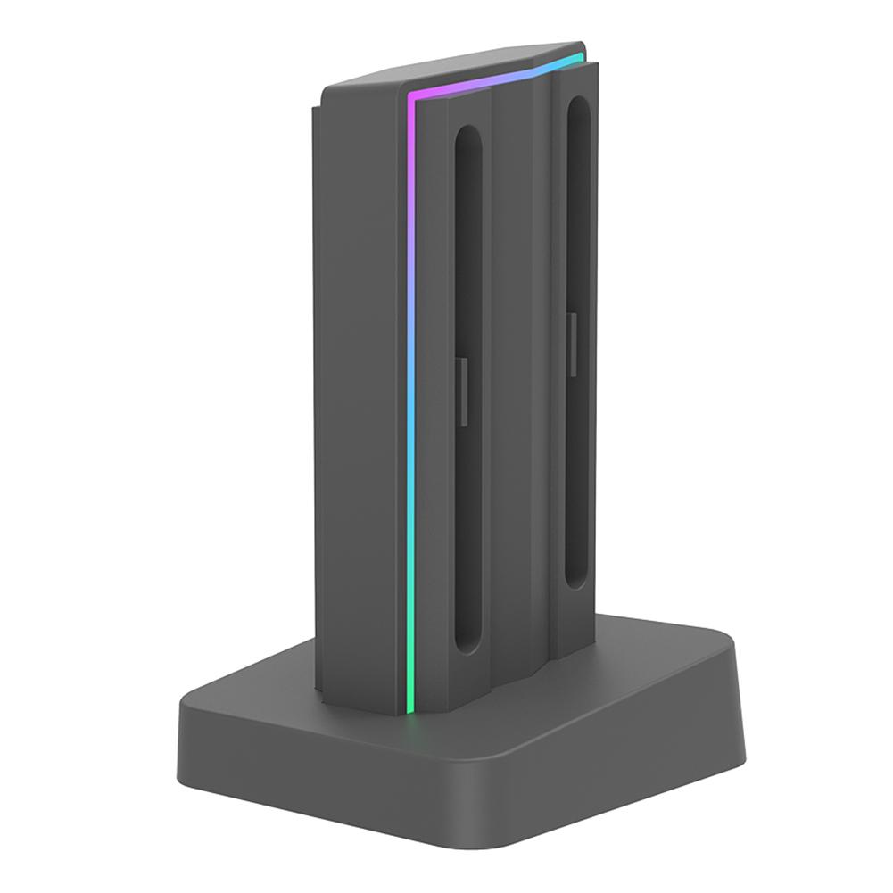 

RGB Подсветка Магнитная Зарядная Станция для Nintendo Switch 2 Зарядная Док-станция Подставка Держатель для Геймпада чёрный