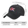 Individuelle Baumwoll-Baseballkappe mit UK-Flagge, für Outdoor, Damen, Herren, verstellbar, Union Jack, Britisch, Stolzer Papa Hut
