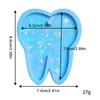 Big Tooth Holographic Light and Shadow Ornaments Silicone Epoxy Keychain Molds DIY Pendant Jewelry for Valentines Gift