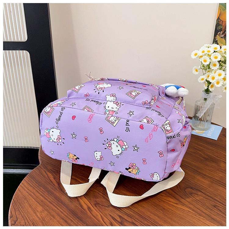Large Capacity Cute Cartoon KT Cat Backpack for Middle School Girls - Lightweight and Perfect for Back To School