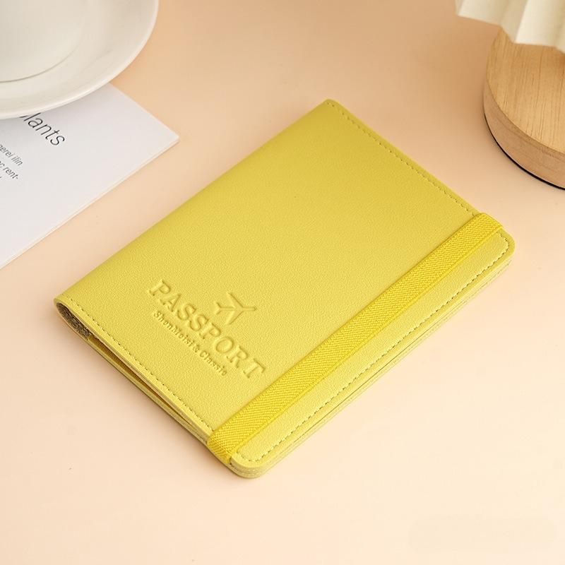 PU Leather Strap Passport Case Multifunctional Passport Holder Ticket Holder ID Card Holder Passport Cover Travel Accessories