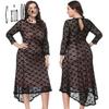 Summer Autumn Hollow Out Back Sexy & Club Women Dresses Plus Size 5xl Lace Black Dress