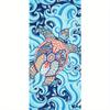 Beach Towel Geometric Turtle and Wave Pattern Sun Protection Windproof Suitable for Swimming Pool Camping Travel Blanket