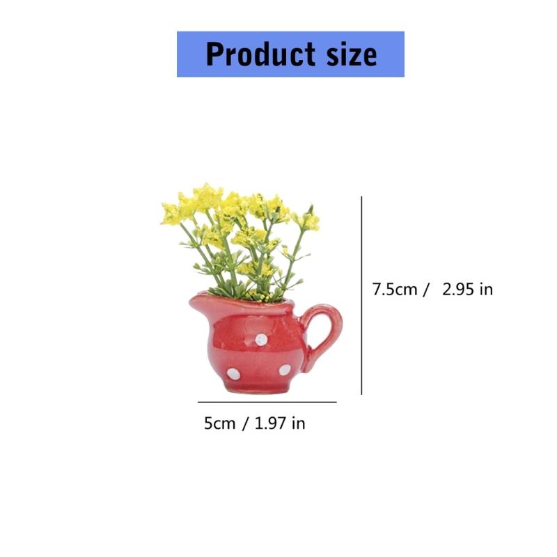 8 Piezas Miniaturas Resinas Imánes de Jarrón Para Nevera Decoraciones de Oficina Magnético 3D Jarrones de Brotes Maceta Adornos de Refrigerador