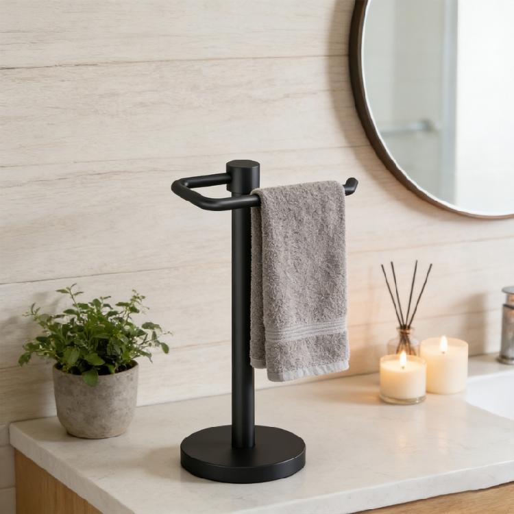 Universal Application Freestanding Steel Towel Rack Spacious Towel Brackets for Bathroom Strong Build Any Decors