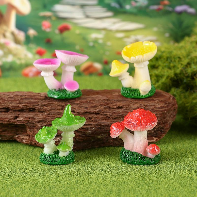 Forest Micro-Landscape Mushroom Ornaments DIY Resin Crafts for Succulent Pots and Garden Decor
