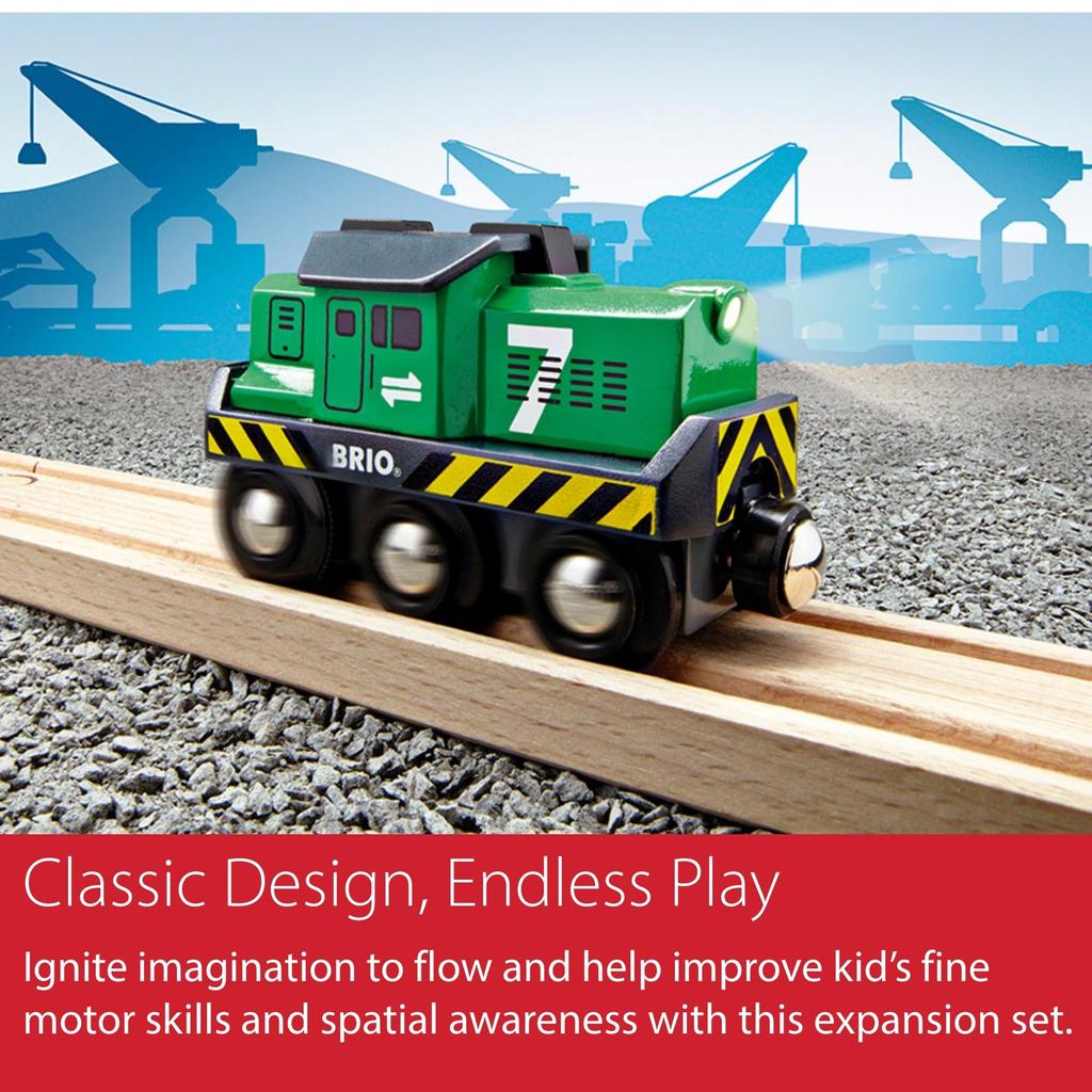 Brio Power Cargo Engine for Ages 3 and Wooden Gift 33214, Up. [Toy, Toy, Locomotive, Car, (Birthday/Christmas)]