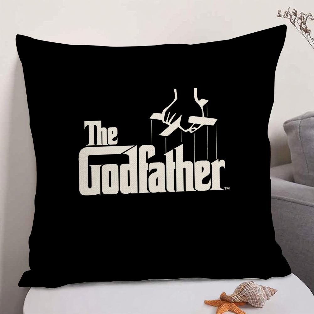 Classic Movie GGodfather Cushion Cover Natural Linen Organic Fabric DoubleSided Printing Sofa Home Decor Gift Pillow Case