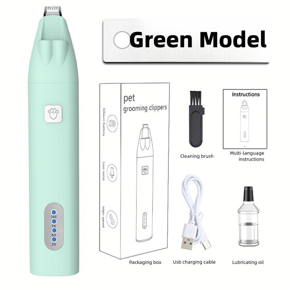 

Акумуляторний тример для шерсті собак зі світлодіодним підсвічуванням, тример для шерсті лап домашніх тварин для догляду за лапами собак і нігтями котів