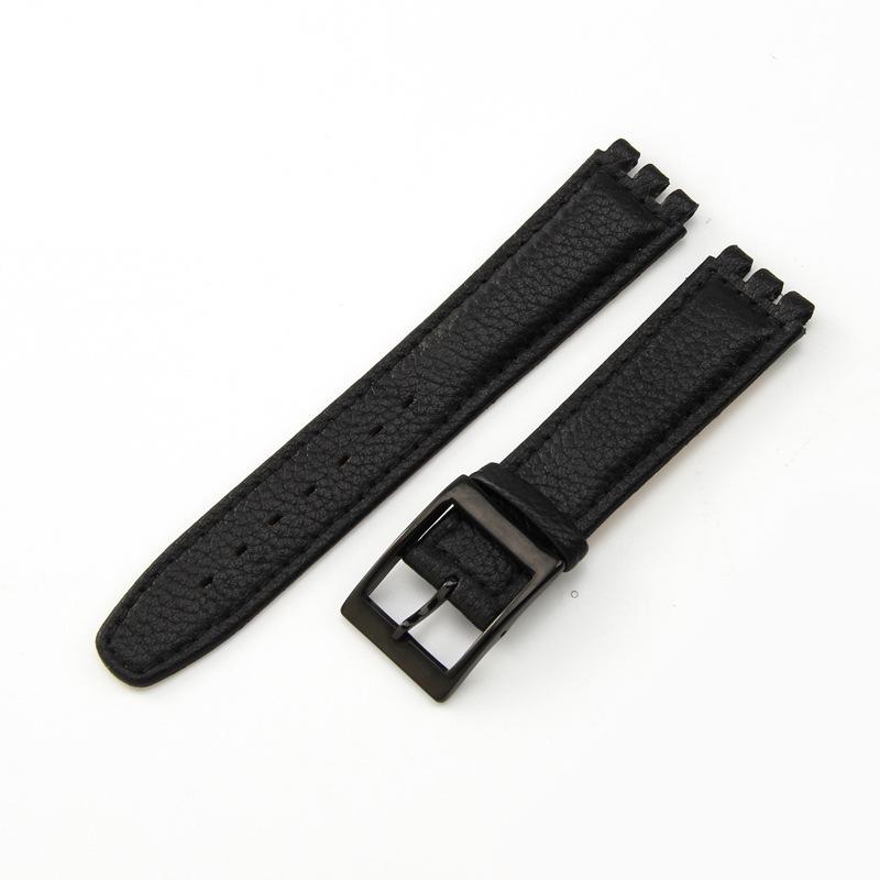 17mm 19mm Äkta Läder Klockarmband för Swatch YCS YAS YGS Armband Spänne Armband Män Sport Vattentätt Klockarmband