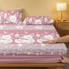 1 Simple Modern Plant Flower Printed Matte Fitted Sheet, Bedroom Printed Bed Cover, Bedding (Excluding Pillowcases)