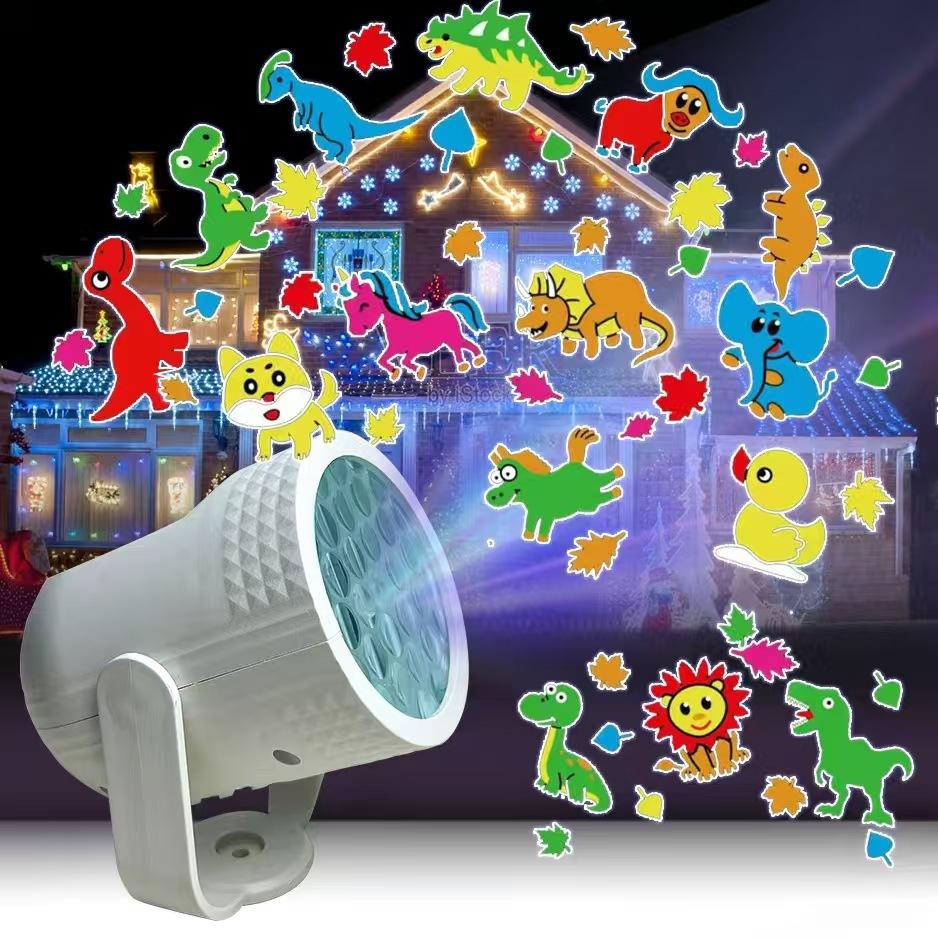 

Светодиодные атмосферные пленочные проекционные вращающиеся огни, динамический сценический рождественский праздничный атмосферный светильник