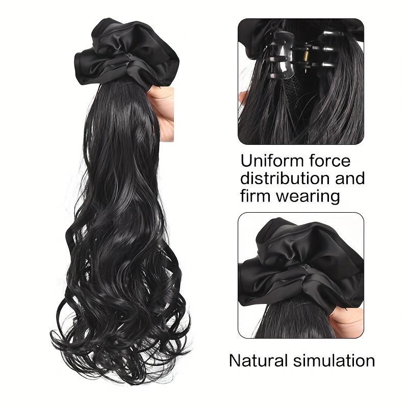 Synthetic Wig Braid Women's Claw Clip Headband Curly Ponytail Simulation Hair Low Tie Natural Fake Ponytail For Women