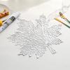 1PCS Maple Leaf Coasters PVC Placemat Waterproof Heat-resistant Dish Mat Pad Skid Insulation Hot Pads Kitchen Items Accessories
