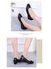 Spring/Summer Low Heel Work Shoes for Middle-Aged & Elderly Women - Soft Sole, Professional Leather Shoes for Hotel & Flight Attendant Use.