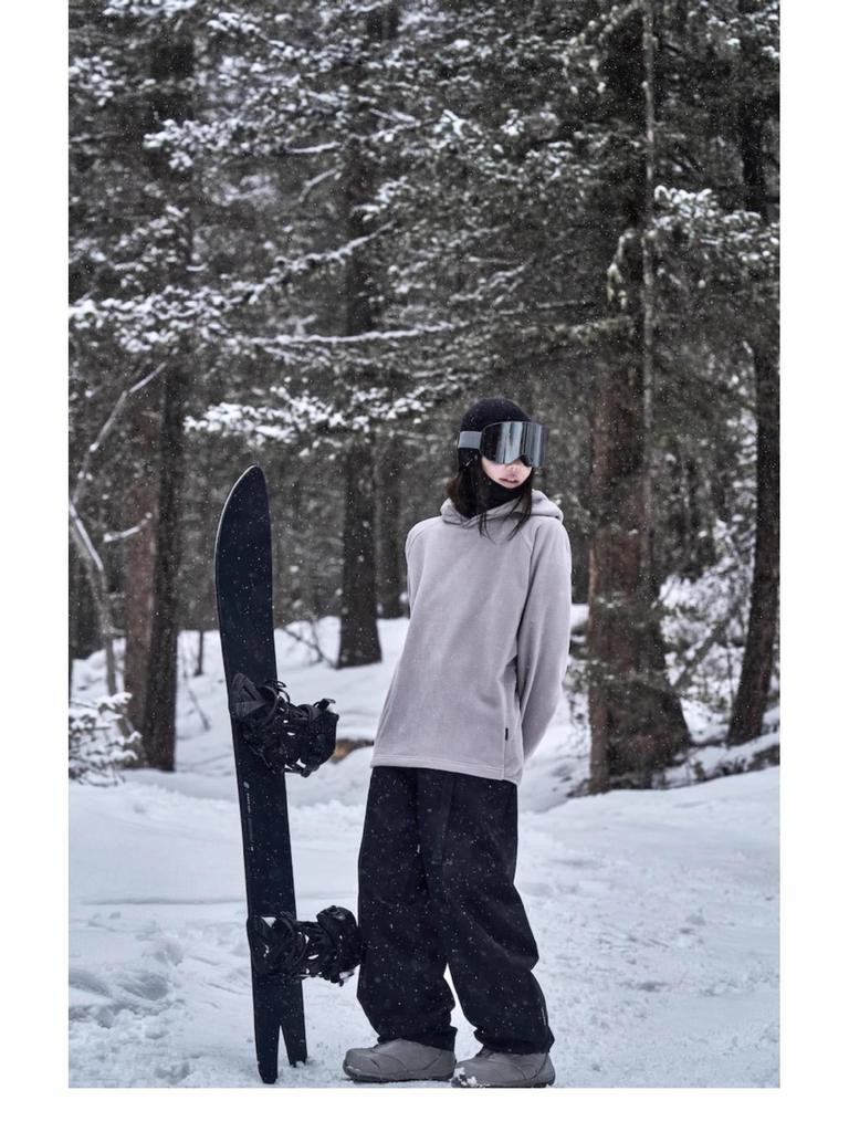 Unisex vetruodolné lyžiarske a snowboardové nohavice podšité fleecom s manžetami na členkoch - Vodotesné a chrániace pred chladom