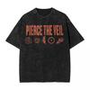 Pierce The Veil 2025 Tour Gewaschene T-Shirts Streetwear Hip Hop Vintage T-Shirts Rockband T-Shirts Für Männer Frauen High Street Bedruckt