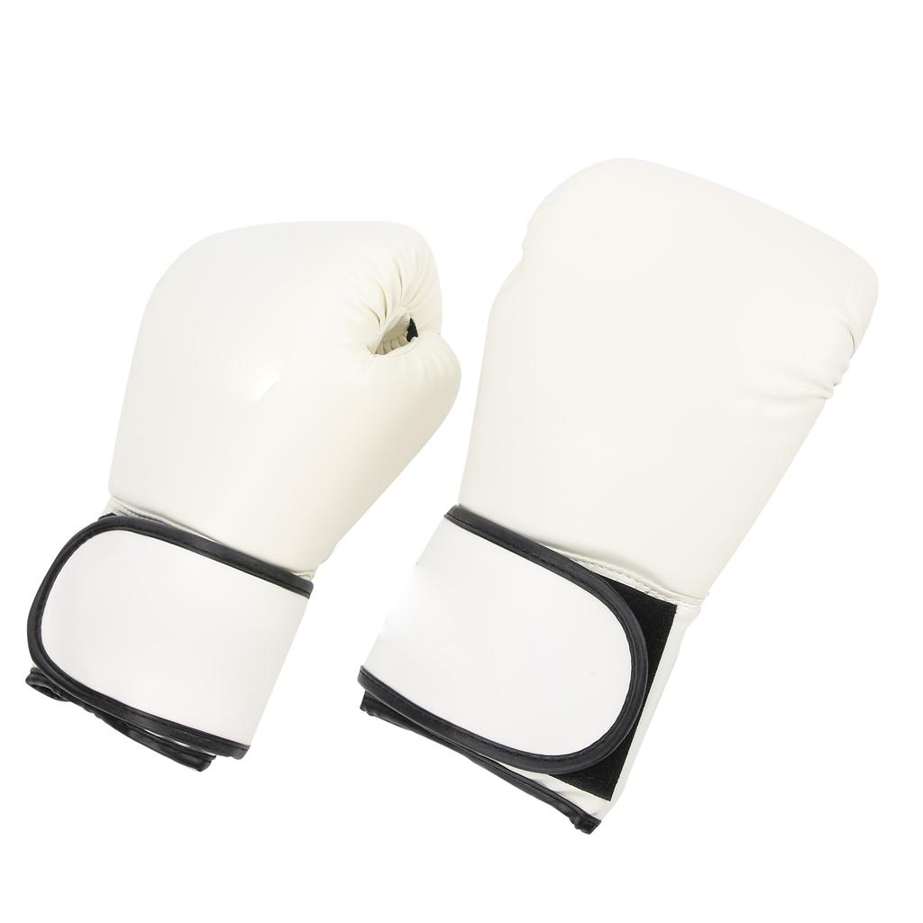 Adult Breathable Boxing Gloves Punching Bag Kickboxing MMA Training Gloves White
