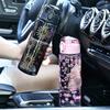 600ml Daisy Flower Plastic Water Bottle Sports Transparent Water Bottle Portable Gym Travel Clear Leakproof Drinking Bottle