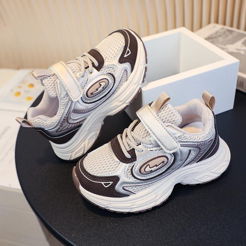 Children's sports shoes 2025 new soft-soled boys' dad shoes mesh breathable girls' shoes versatile medium and older children's shoes