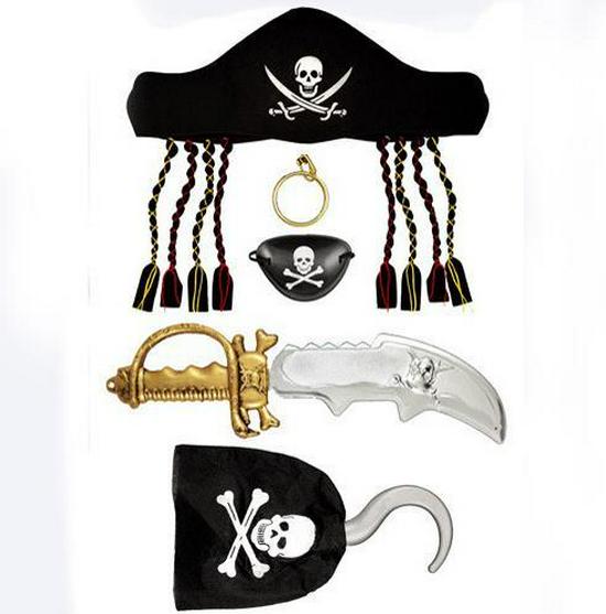 Adult Unisex Caribbean Pirate Costume - Non-Woven Fabric