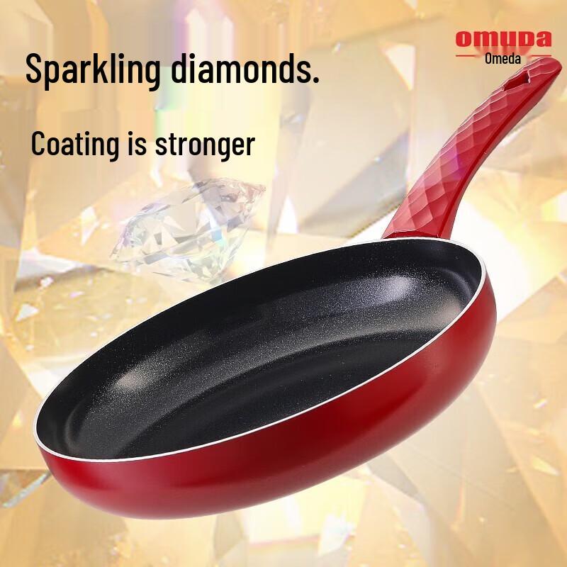 

Oumeida Red Ceramic Non-stick Cookware 3-Piece Set