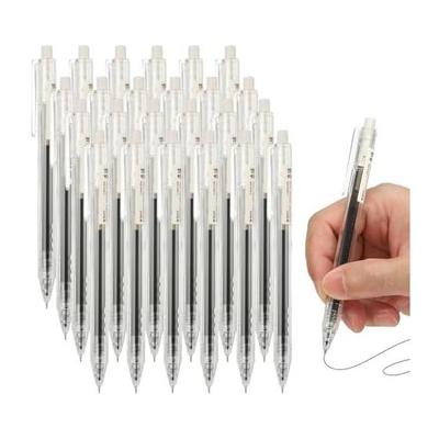 PATIKIL 24 Pack 0.5mm Gel Pens, Black Ink, Retractable Rollerball Pens, Medium Point, Smooth Writing, Quick Dry, for Home/Office/Business/Art/Notes,