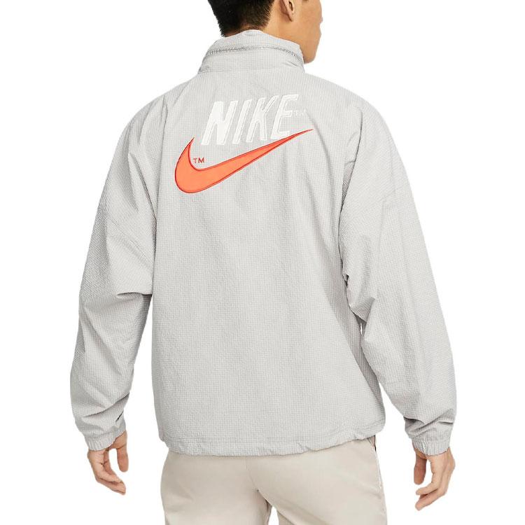 Nike Sportswear Logo Woven Jacket Men Jacket Light-Iron-Ore-Grey DM5286-012