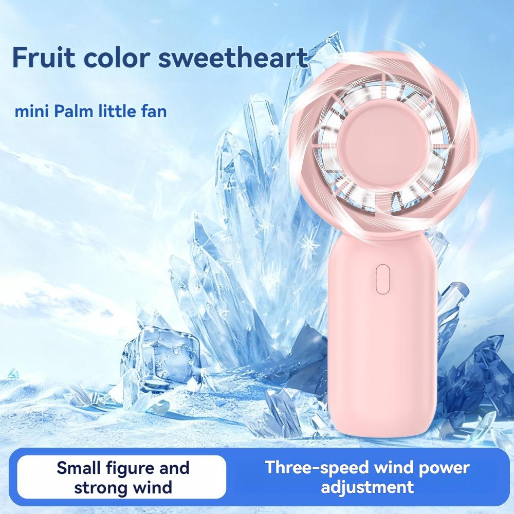 Summer Portable Mini Handheld Fan, 3 Levels High Air Volume Refrigeration Office Desktop Fan, Usb Rechargeable Battery Fan