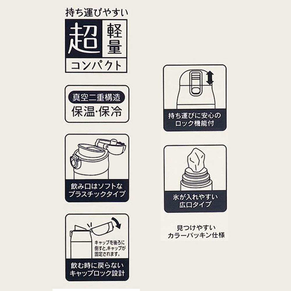 Skater Mug Bottle 490ml Stainless Steel Water Bottle DR Early Doraemon SDPC5 Thermal/Cold