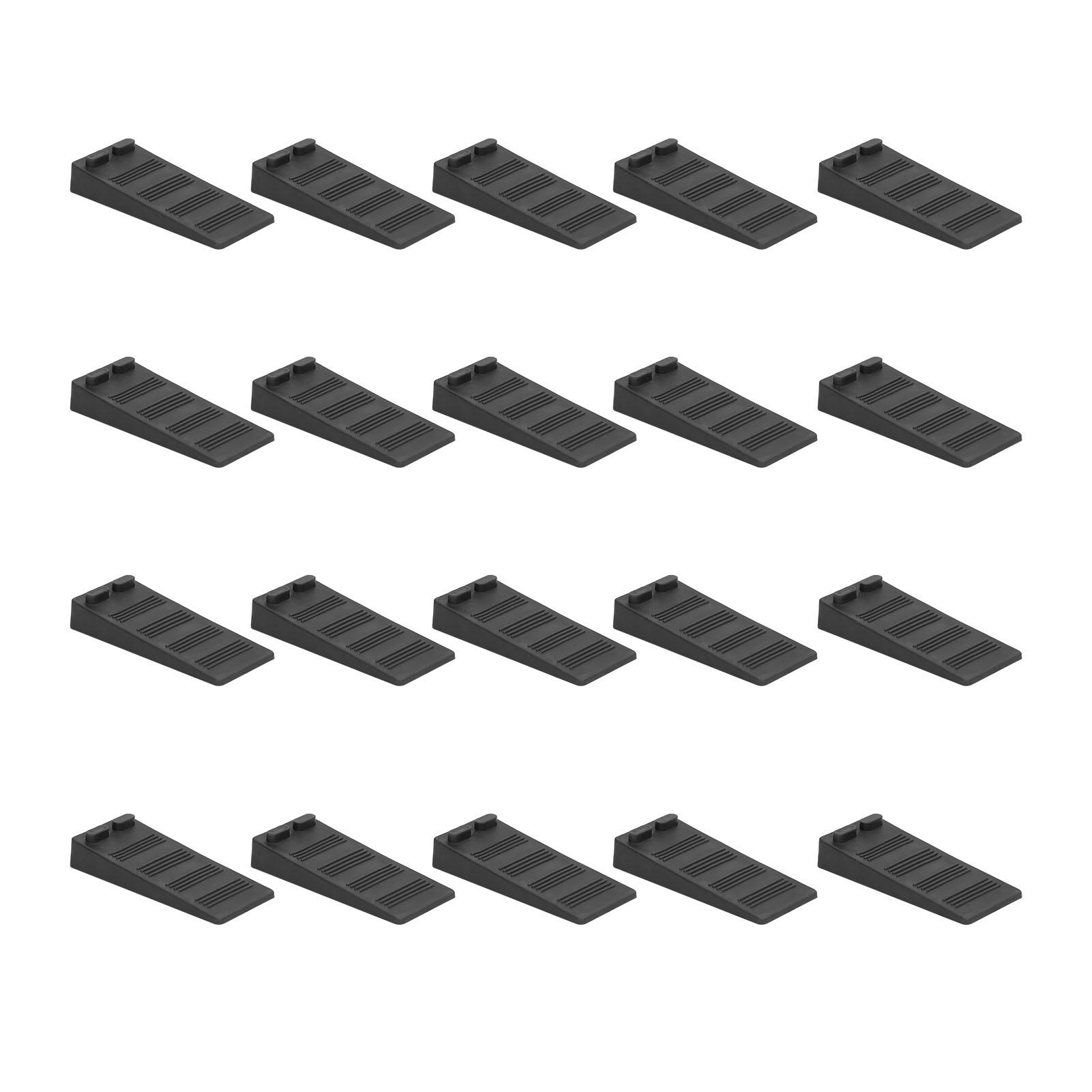 

20 шт. Стопор для двери, защита от столкновений, черный, без сверления, стабильный, напольный, пластиковый клиновидный стопор для двери для