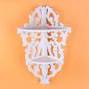 2 Tier Carved Home Bathroom Corner Shower Storage Shelf Rack Stand Display White